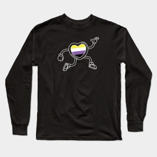 Pride Heart - Non-Binary Long Sleeve T-Shirt